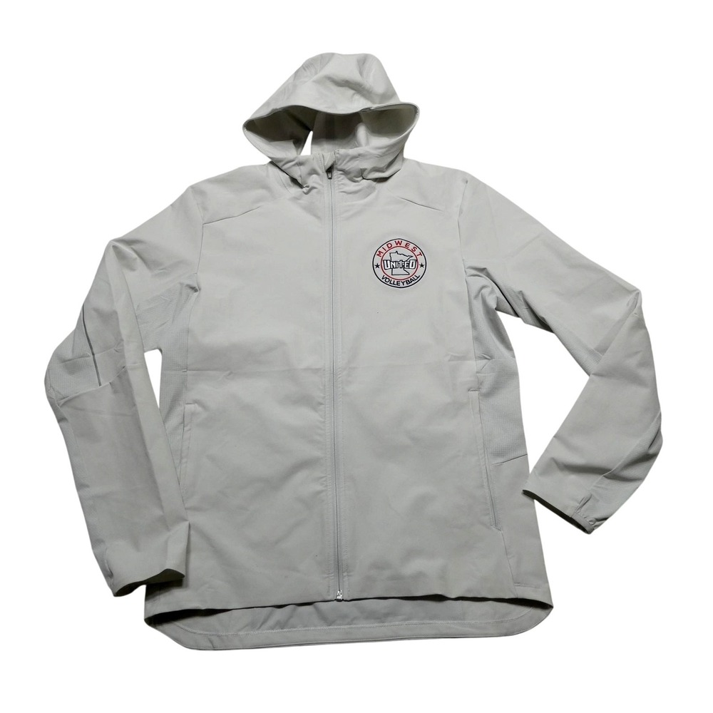 Lululemon Jacket Mens Medium Gray Full Zip Windbreaker Midwest United Volleyball